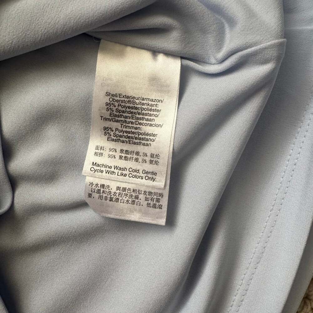 DKNY Suits Ice Blue Sleeveless Shell Top NWT Size L Shoulder Pads Career - Picture 11 of 16